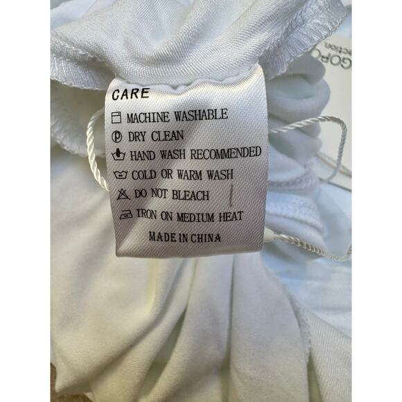 NWT Mangopop White Long Sleeve Turtleneck Bodysuit Women’s Size L Snap Closure - Picture 4 of 5